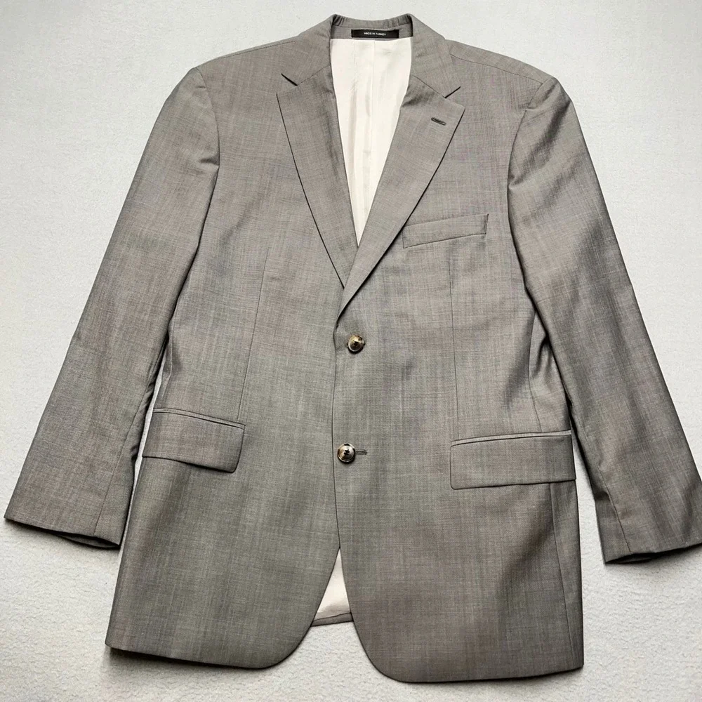 Hugo Boss men Blazer Pasolini Movie US Grey  Guabello Super 130s Virgin Wool 40s